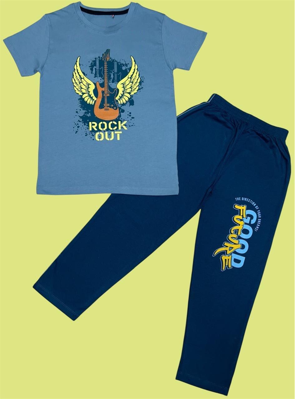 Blue Rock out pant set