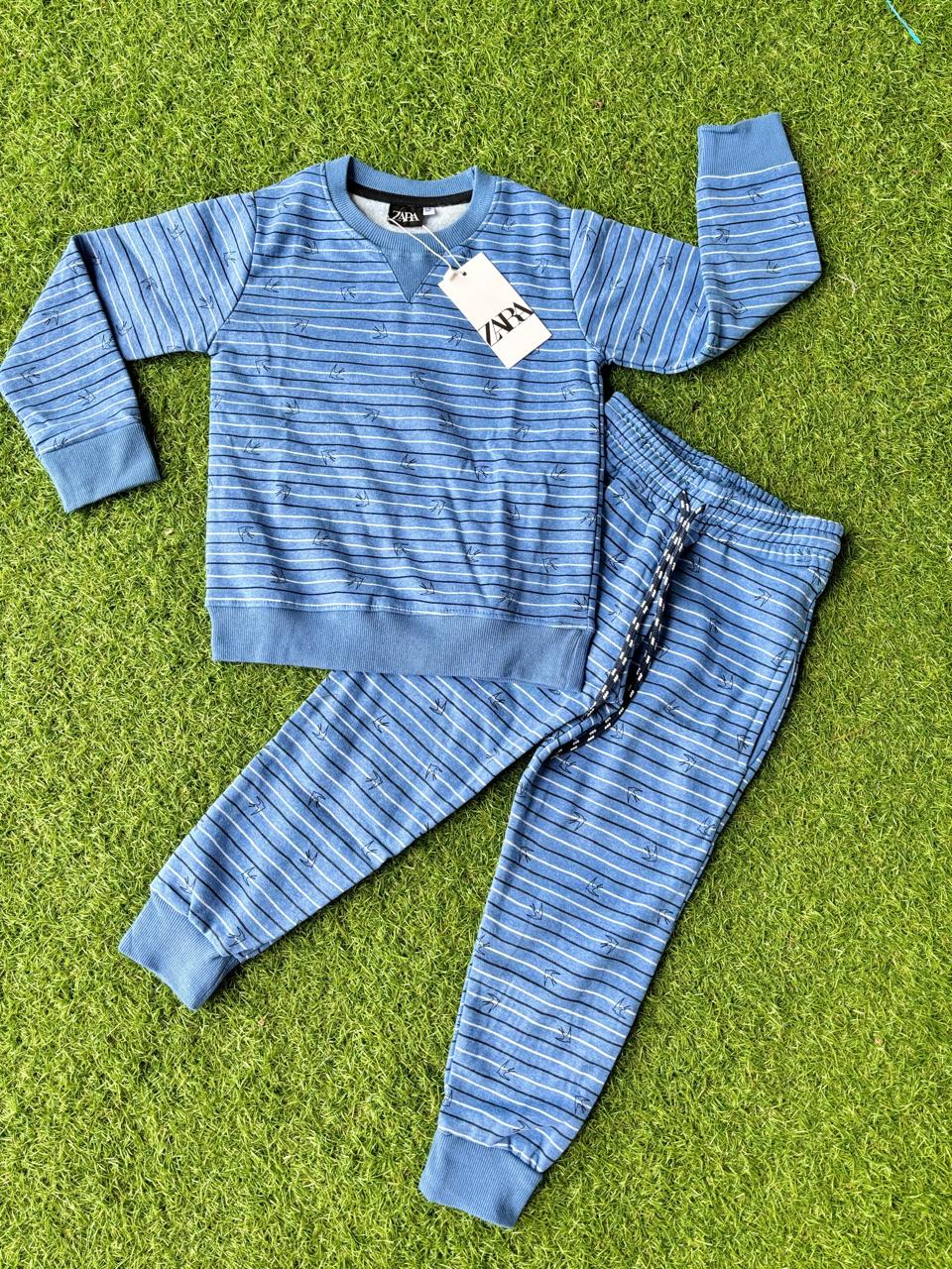 Blue lines pant set