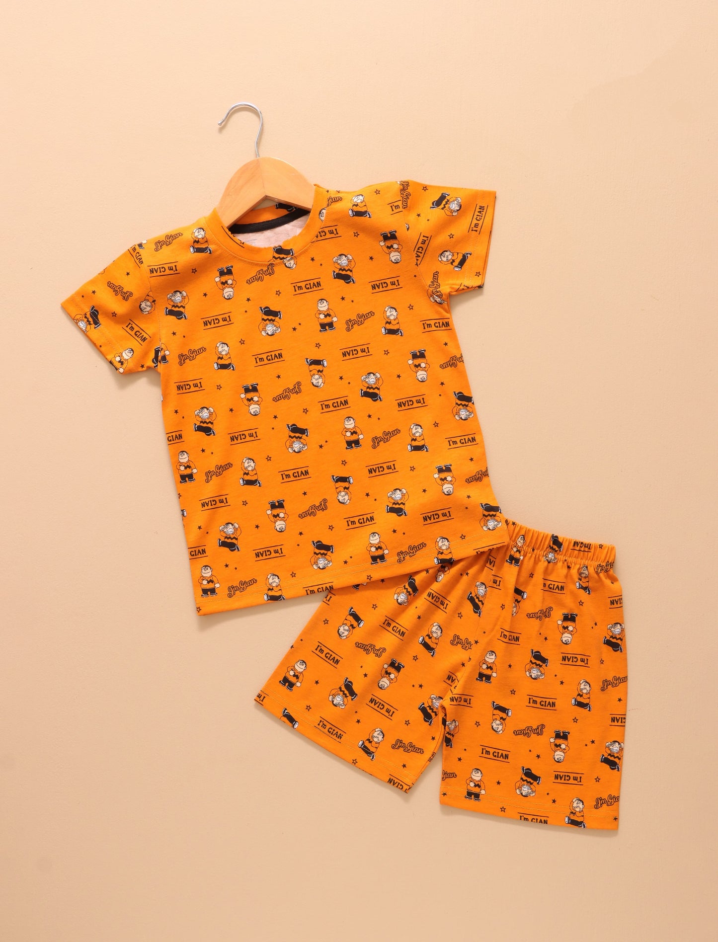 Orange Shorts Set