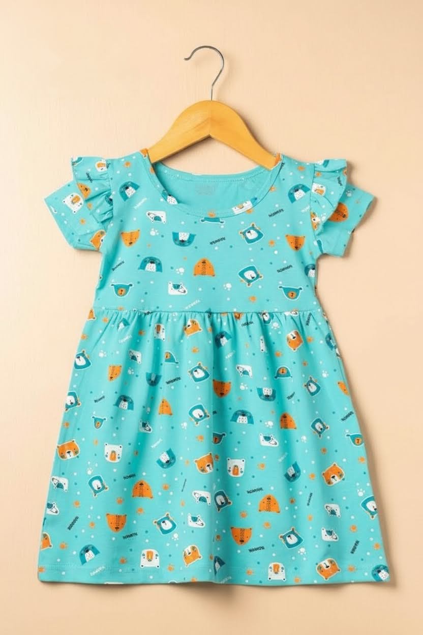Sky Blue aqua animal Gown