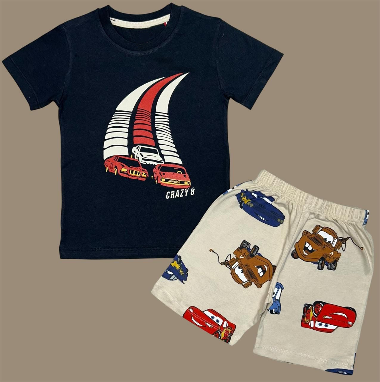 Black car crazy8 shorts set