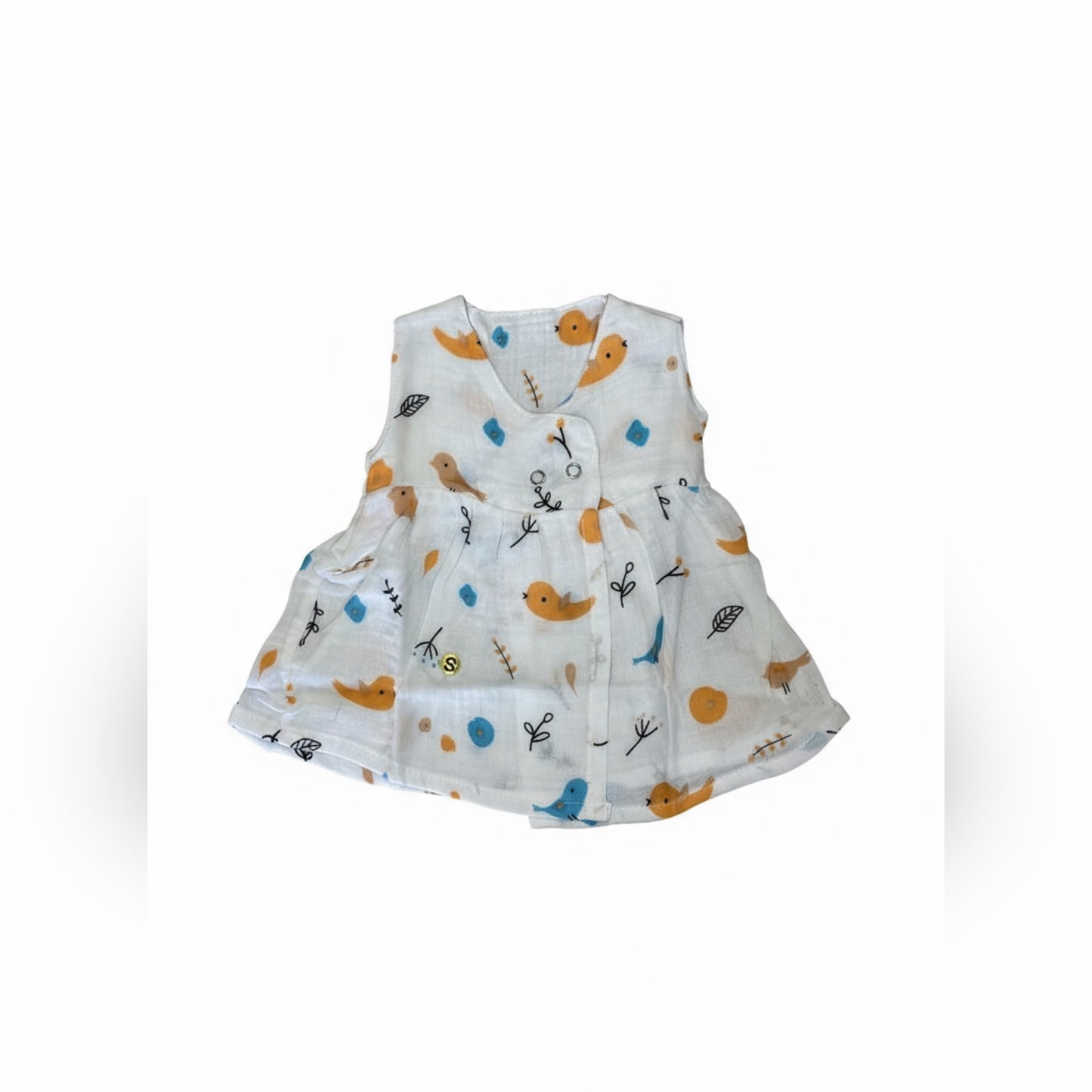 Bird print Muslin Frock