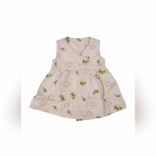 Bee Print Muslin Frock