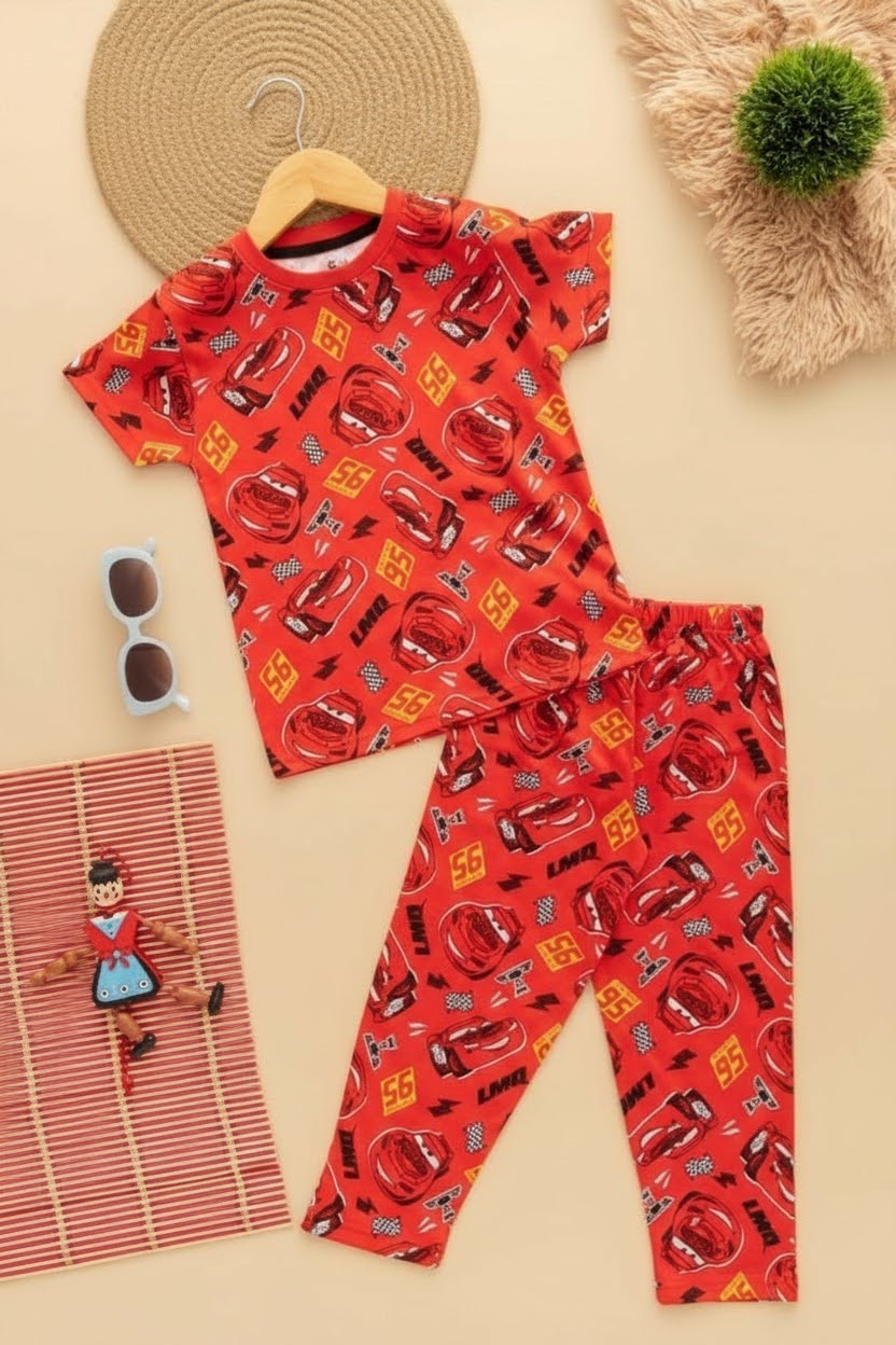 Red cars Pant set