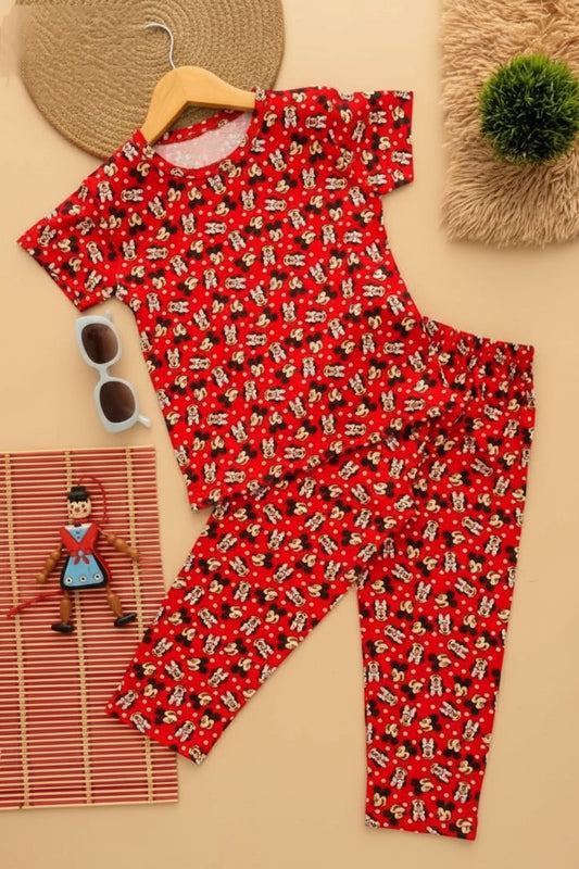 Red Mickey Pant set