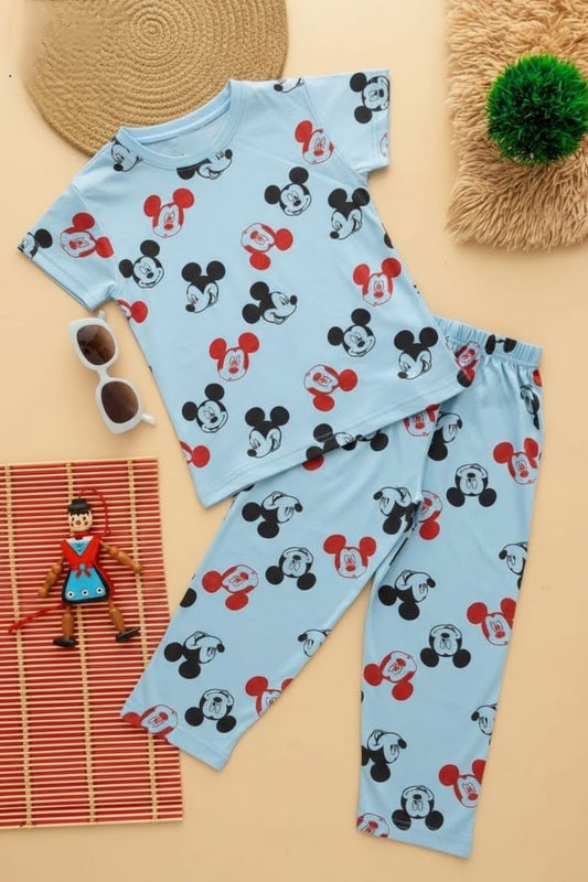 Blue Mickey Pant set
