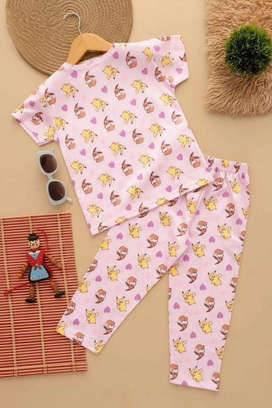 Pink Poke`mon Print Pant set