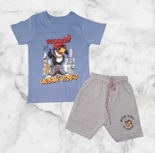 Brooklyn Print T-shirt & Shorts set