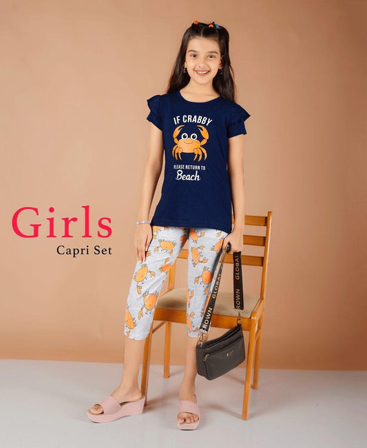 Crab print capri set