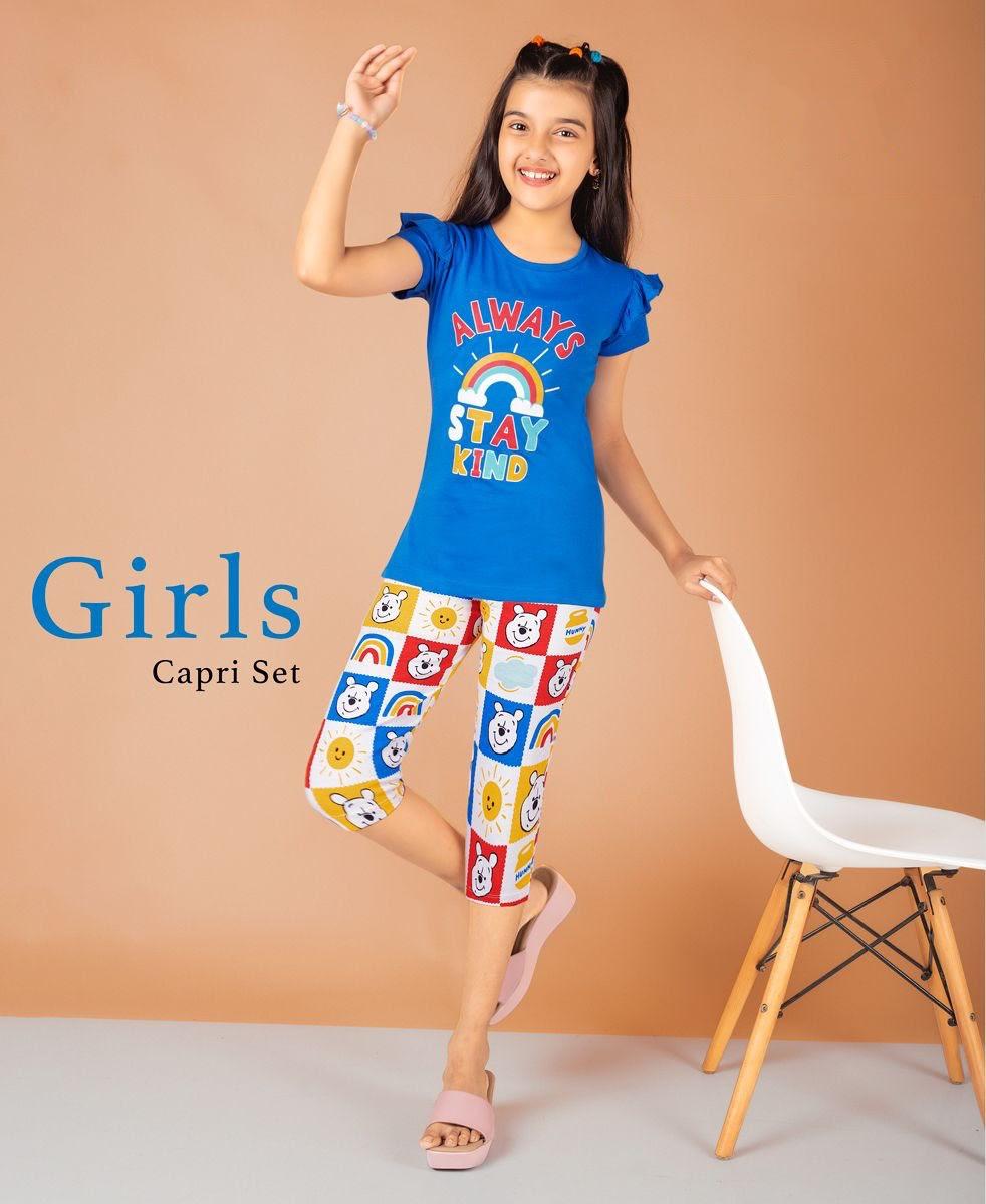 Blue Rainbow capri set