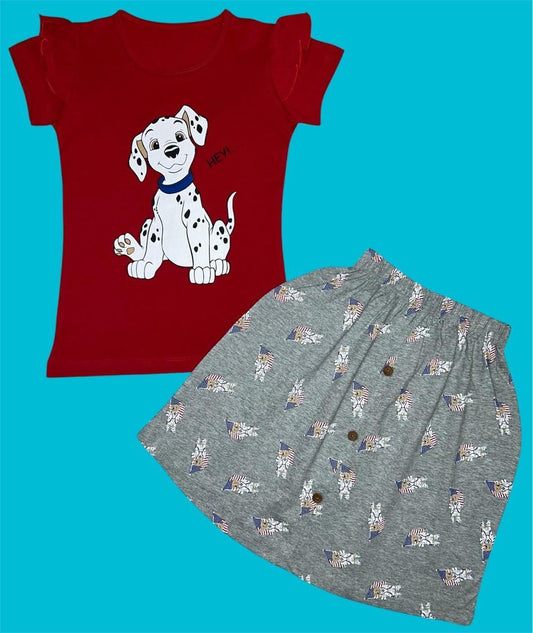 Red Dog skirt set