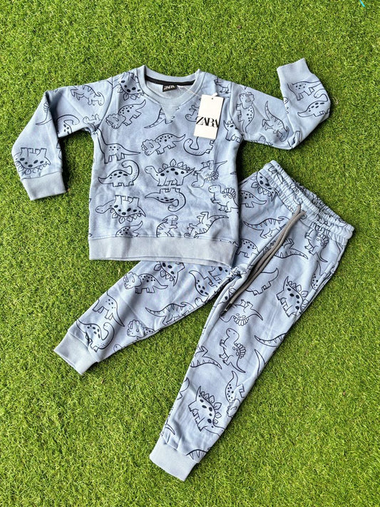Grey dino pant set