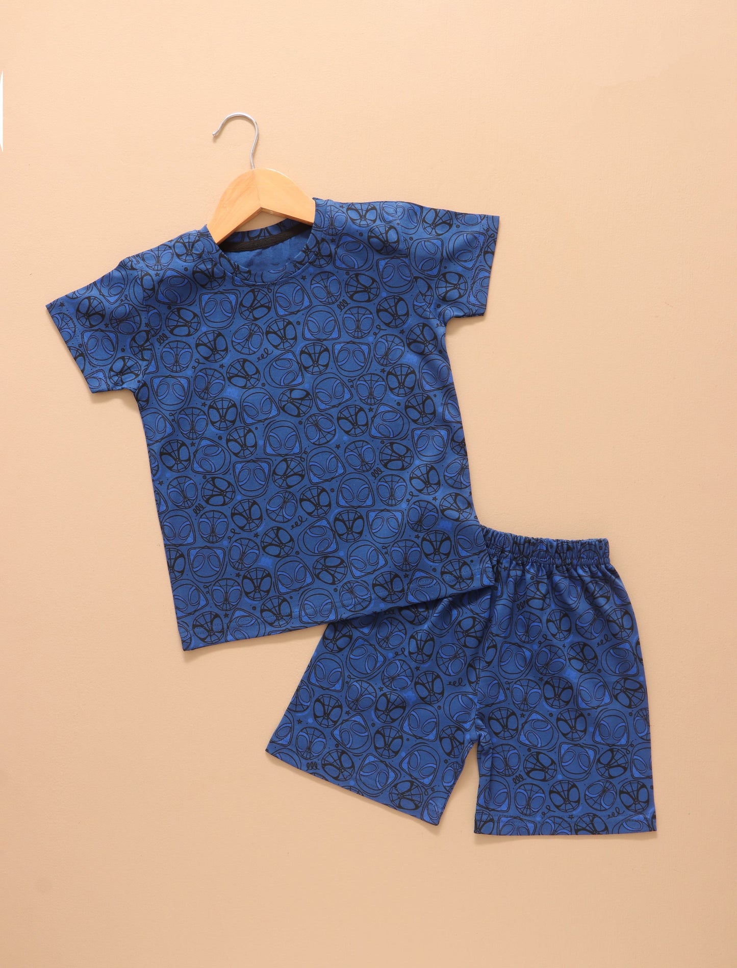 Blue Spider Shorts set