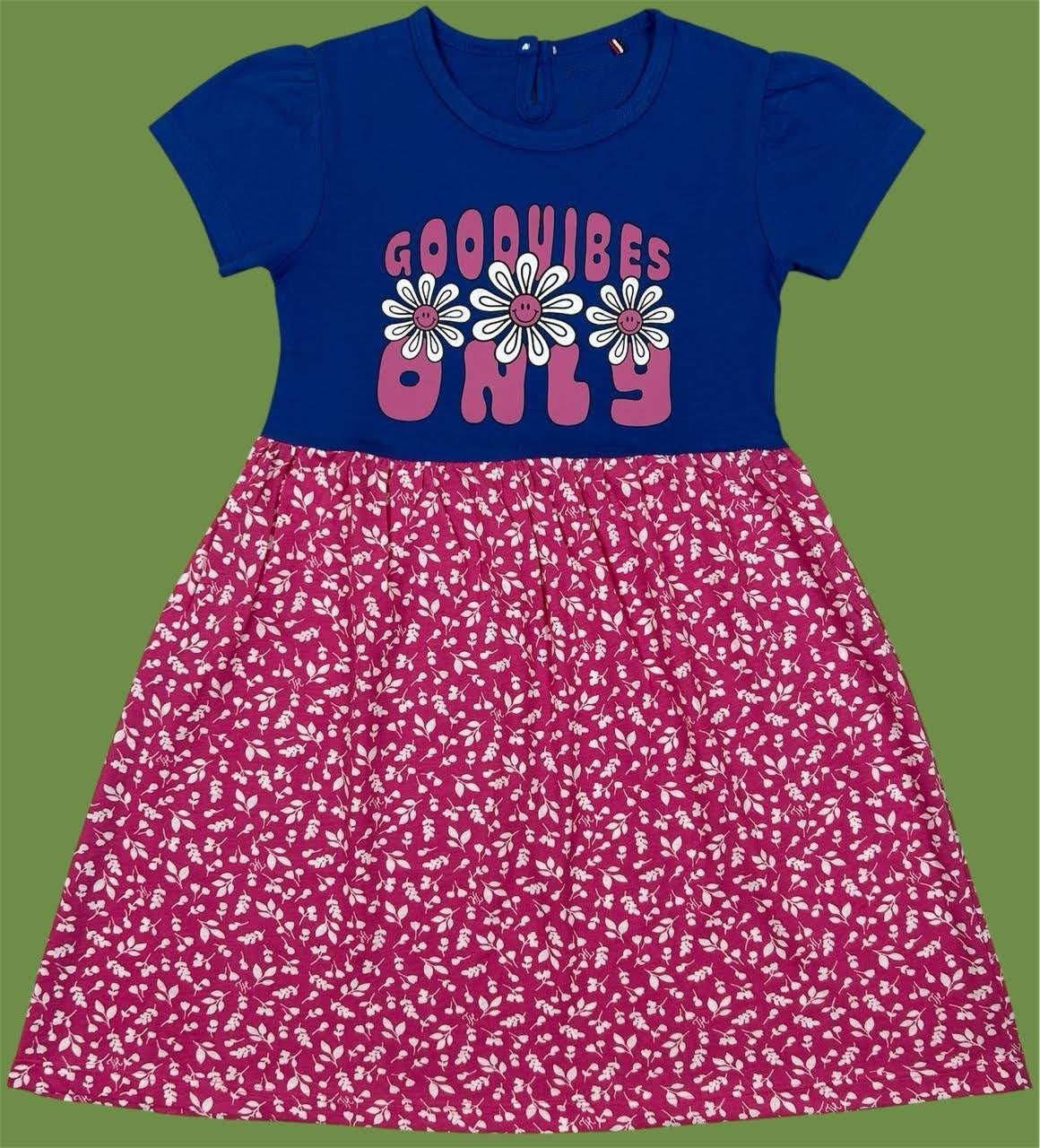 Blue & Pink Good vibes Only Gown